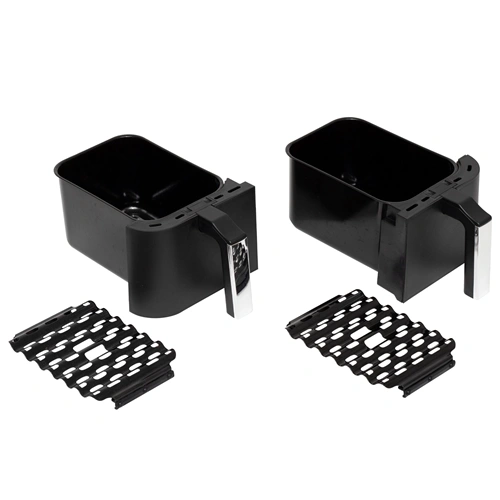 Air fryer dupla kosaras, 2460W, 2 x 3,8 L, állítható hőmérséklet, időkapcsoló, Home HG AF 24 / RENDELÉSRE