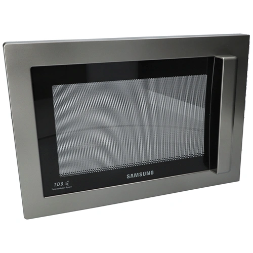 Ajtó, komplett (inox, eredeti) SAMSUNG mikrohullámú sütő / RENDELÉSRE