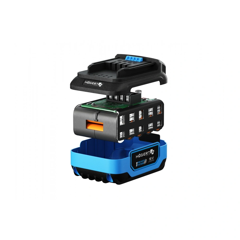 Akkumulátor, 6.0 Ah, 18 V, Li-Ion, HÖGERT HT2E241-A60 