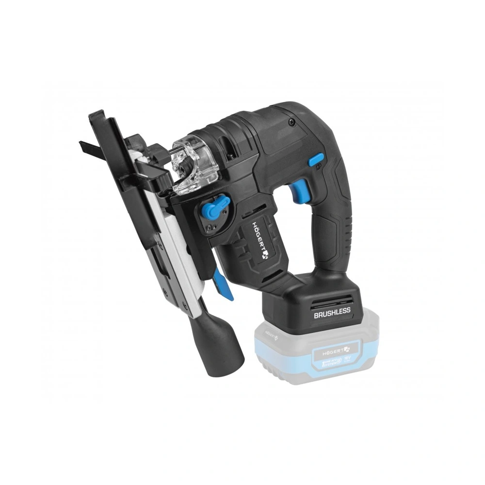Akkumulátoros dekopírfűrész géptest (töltő és akku nélkül), szénkefementes motor, 18V, HÖGERT HT2E233-0JS 