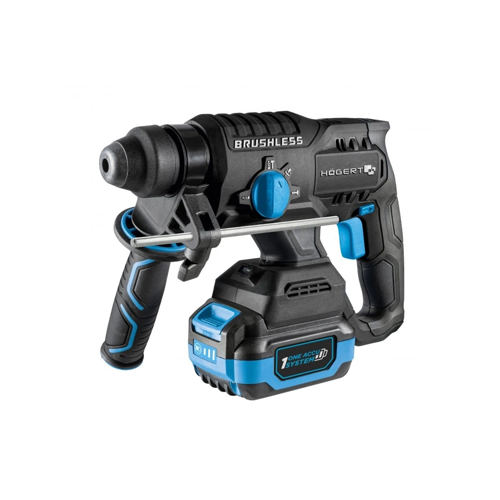 Akkumulátoros fúrókalapács és véső szett, szénkefementes, 18 V, SDS+, 2 J, HÖGERT HT2E249-B24CH  