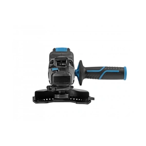 Akkumulátoros sarokcsiszoló géptest (töltő és akku nélkül), szénkefementes, 125 mm, 18V, HÖGERT HT2E231 