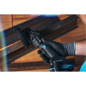 Akkumulátoros sarokcsiszoló géptest (töltő és akku nélkül), szénkefementes, lapát kapcsoló, 125 mm, 18V, HÖGERT HT2E232