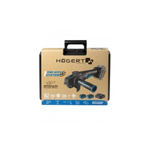 Akkumulátoros sarokcsiszoló lapát kapcsolóval, szénkefementes, 125 mm, 18 V, , HÖGERT HT2E251-B24AG  