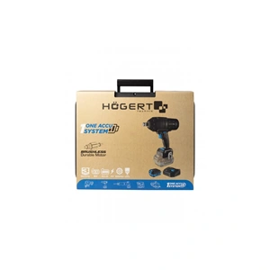 Akkumulátoros ütvecsavarozó szett, szénkefementes, 4 Ah akku, 18 V, 1000 Nm, koffer, HÖGERT HT2E254-B16IW 