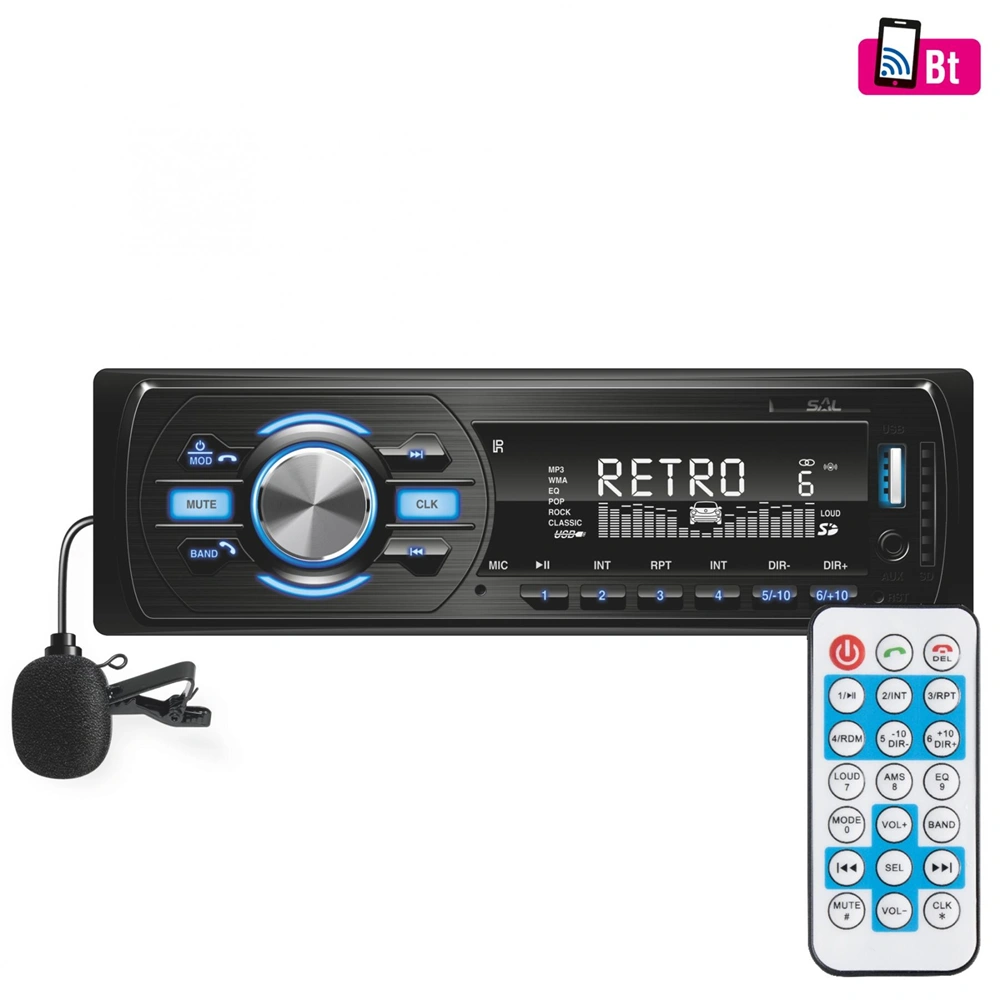 Autórádió és multimédiás lejátszó, 4 x 45 W, 4 x RCA aljzat, BT, FM RDS, MP3, WMA, USB,SD,AUX, SAL VB 4000 / RENDELÉSRE