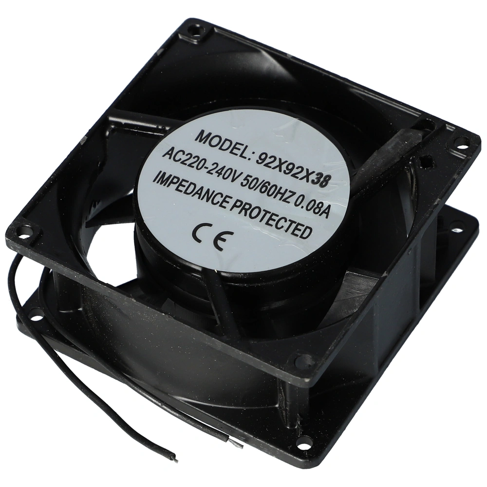 Axiálventilátor motor 92x92x38 220-240V, 50/60Hz, 0,07/0,06A RPM2500-3000 18W