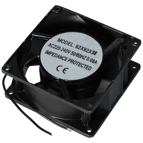 Axiálventilátor motor 92x92x38 220-240V, 50/60Hz, 0,07/0,06A RPM2500-3000 18W