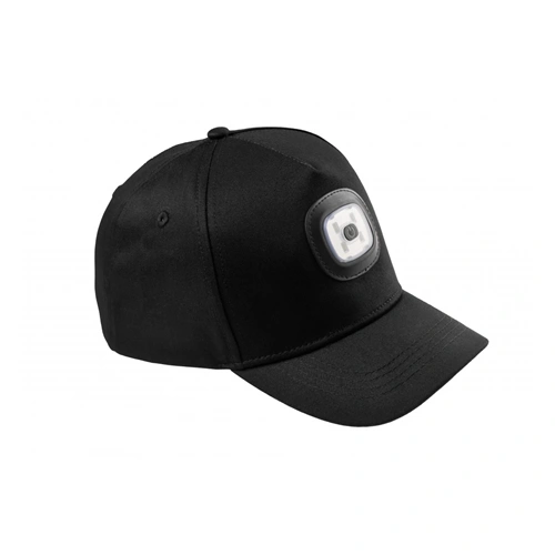 Baseball sapka LED világítással, USB töltés, 100 lm, fekete, HÖGERT HT5K498