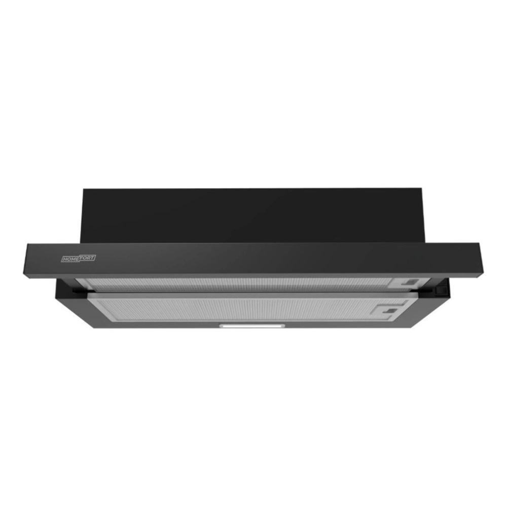 Beépíthető, kihúzható páraelszívó, fekete, 408 m3/h  (eredeti) HOMEFORT HPK611B / RENDELÉSRE