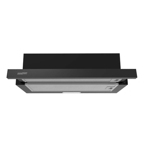 Beépíthető, kihúzható páraelszívó, fekete, 408 m3/h  (eredeti) HOMEFORT HPK611B / RENDELÉSRE