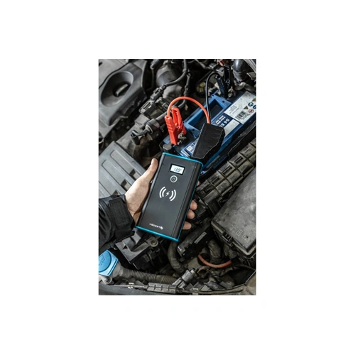 Bikázó Jump starter, PowerBank, LED lámpa, 10000 mAh,USB, indukciós, vezeték nélküli töltő, HÖGERT HT8G623 / RENDELÉSRE