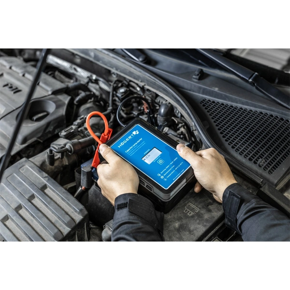 Bikázó Jump starter, kondenzátoros, 12V-os akkumulátorokhoz, 500 - 1000A, HÖGERT HT8G625 / RENDELÉSRE