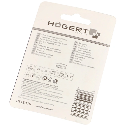 Bitfej, csillag, PZ2, 25 mm, 5db/csomag, HÖGERT HT1S315