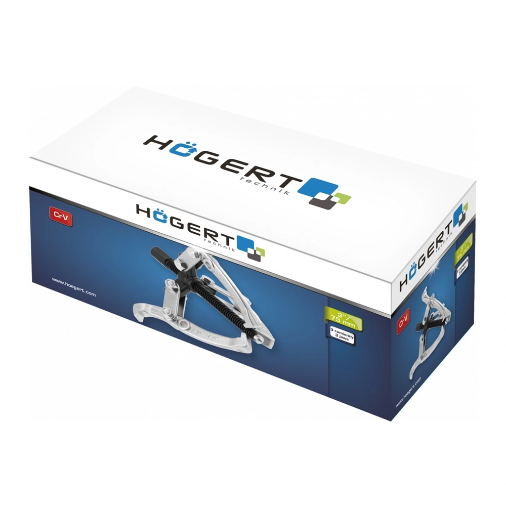 Csapágylehúzó, háromkarú, 75 mm, HÖGERT HT8G205