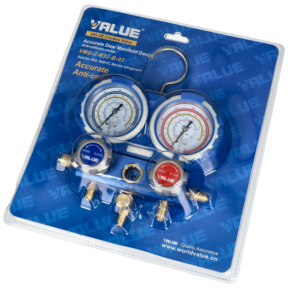 Csaptelep dupla, kétcsapos VMG-2-R32-B-03 (68mm) (R32, R134a, R407C, R410A hűtőközegekhez)  VALUE / RENDELÉSRE