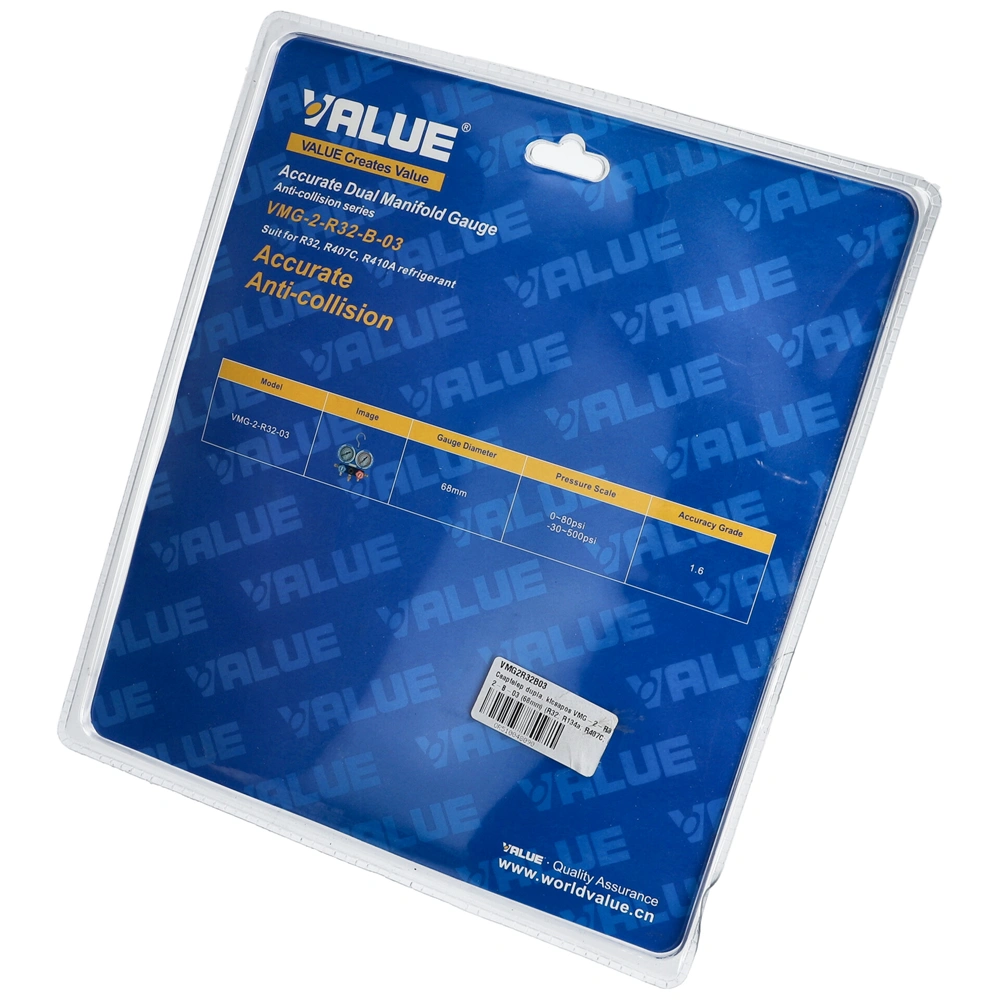 Csaptelep dupla, kétcsapos VMG-2-R32-B-03 (68mm) (R32, R134a, R407C, R410A hűtőközegekhez)  VALUE / RENDELÉSRE