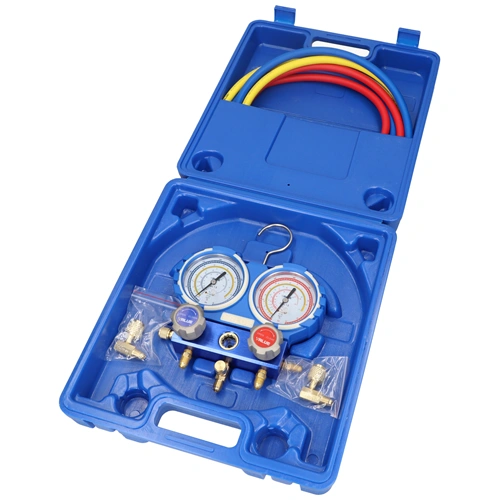 Csaptelep készlet, dupla, kétcsapos VMG-2-R410A-02 ( R-410A, R-407C, R-134a,R-404 hűtőközegekhez) VALUE / RENDELÉSRE