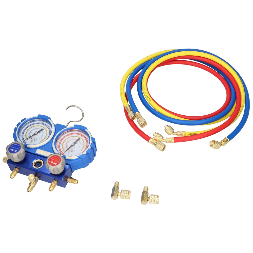 Csaptelep készlet, dupla, kétcsapos VMG-2-R410A-02 ( R-410A, R-407C, R-134a,R-404 hűtőközegekhez) VALUE / RENDELÉSRE