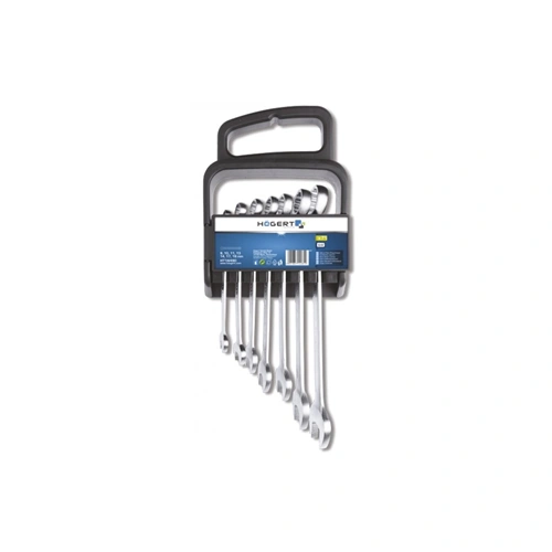 Csillag-villáskulcs készlet, 8-19 mm 7 részes műanyag tartó, 25 év garancia, HÖGERT HT1W490