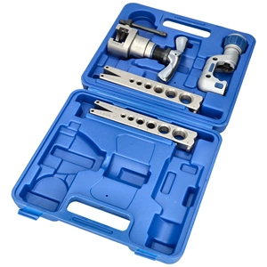 Csőperemező készlet ( 1/4, 5/16, 3/8, 1/2, 5/8, 3/4 coll , 6/8/10/12/15/19 mm ) VFT-808-MI-02 VALUE / RENDELÉSRE