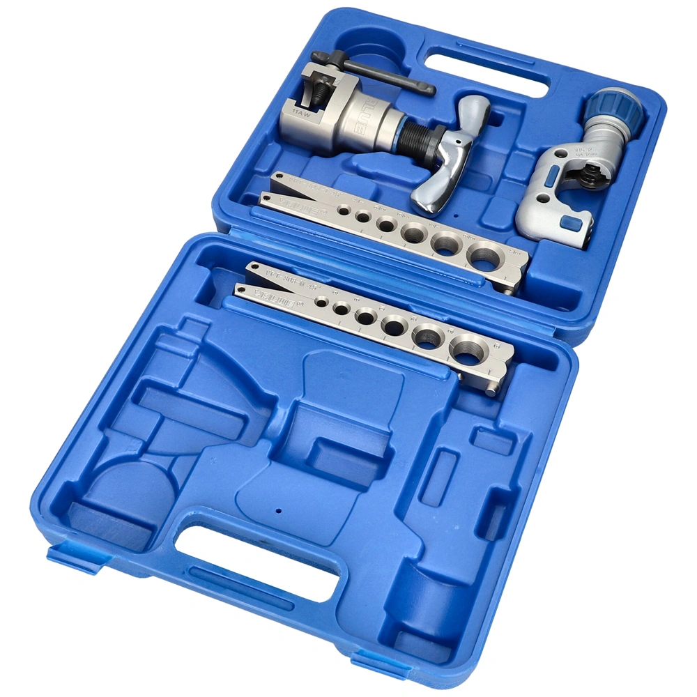 Csőperemező készlet ( 1/4, 5/16, 3/8, 1/2, 5/8, 3/4 coll , 6/8/10/12/15/19 mm ) VFT-808-MI-02 VALUE / RENDELÉSRE