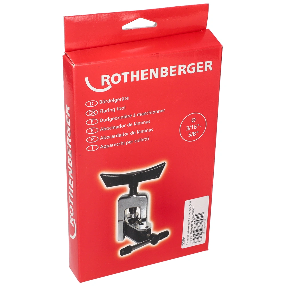 Csőperemező, lamellás 4-16 mm (3/16"-5/8"), ROTHENBERGER 222601