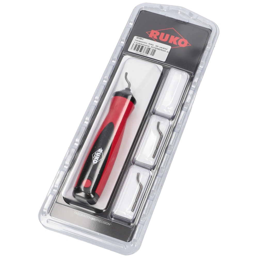 Csősorjázó, RUKO,  3db cserélhető sorjázópengével, ROTHENBERGER 107051