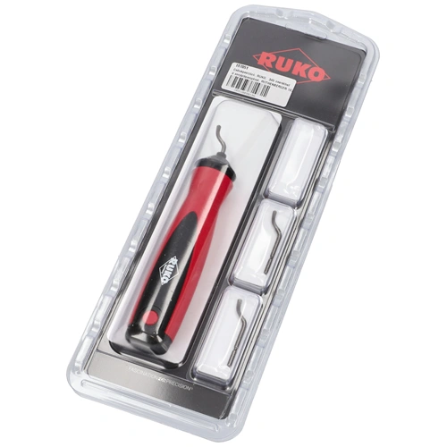 Csősorjázó, RUKO,  3db cserélhető sorjázópengével, ROTHENBERGER 107051