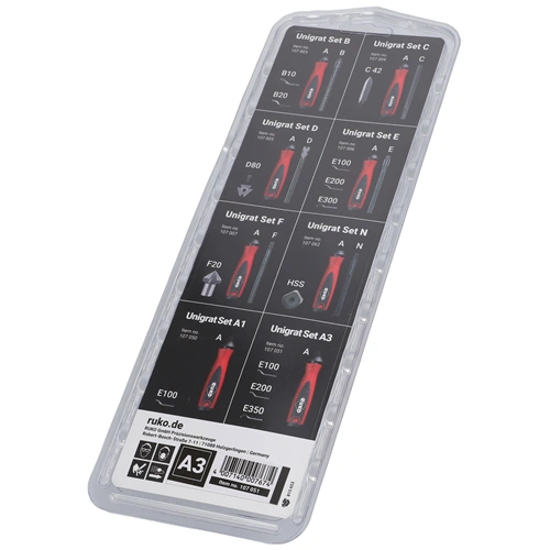 Csősorjázó, RUKO,  3db cserélhető sorjázópengével, ROTHENBERGER 107051