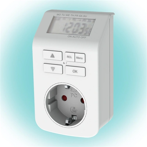 Digitális időkapcsoló, beltéri, 98 ki-, bekapcsolás/hét, IP20, beépített akku, 3680W, GAO 0743H