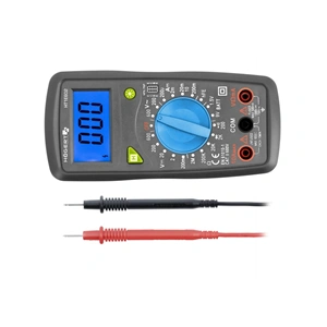 Digitális multiméter, LED dióda, AC-DC 600V, 10A, 2 MΩ , HÖGERT HT1E602