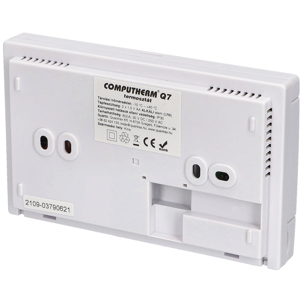 Digitális szobatermosztát, heti programozással (COMPUTHERM Q7)
