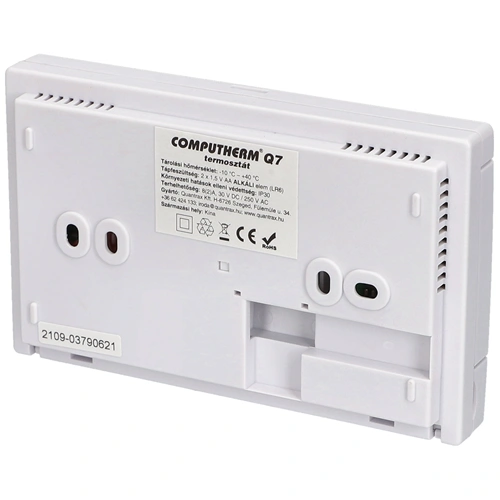 Digitális szobatermosztát, heti programozással (COMPUTHERM Q7)