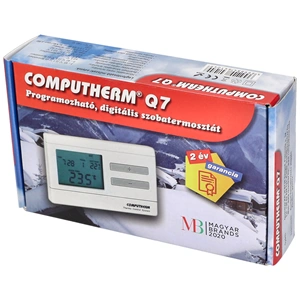 Digitális szobatermosztát, heti programozással (COMPUTHERM Q7)