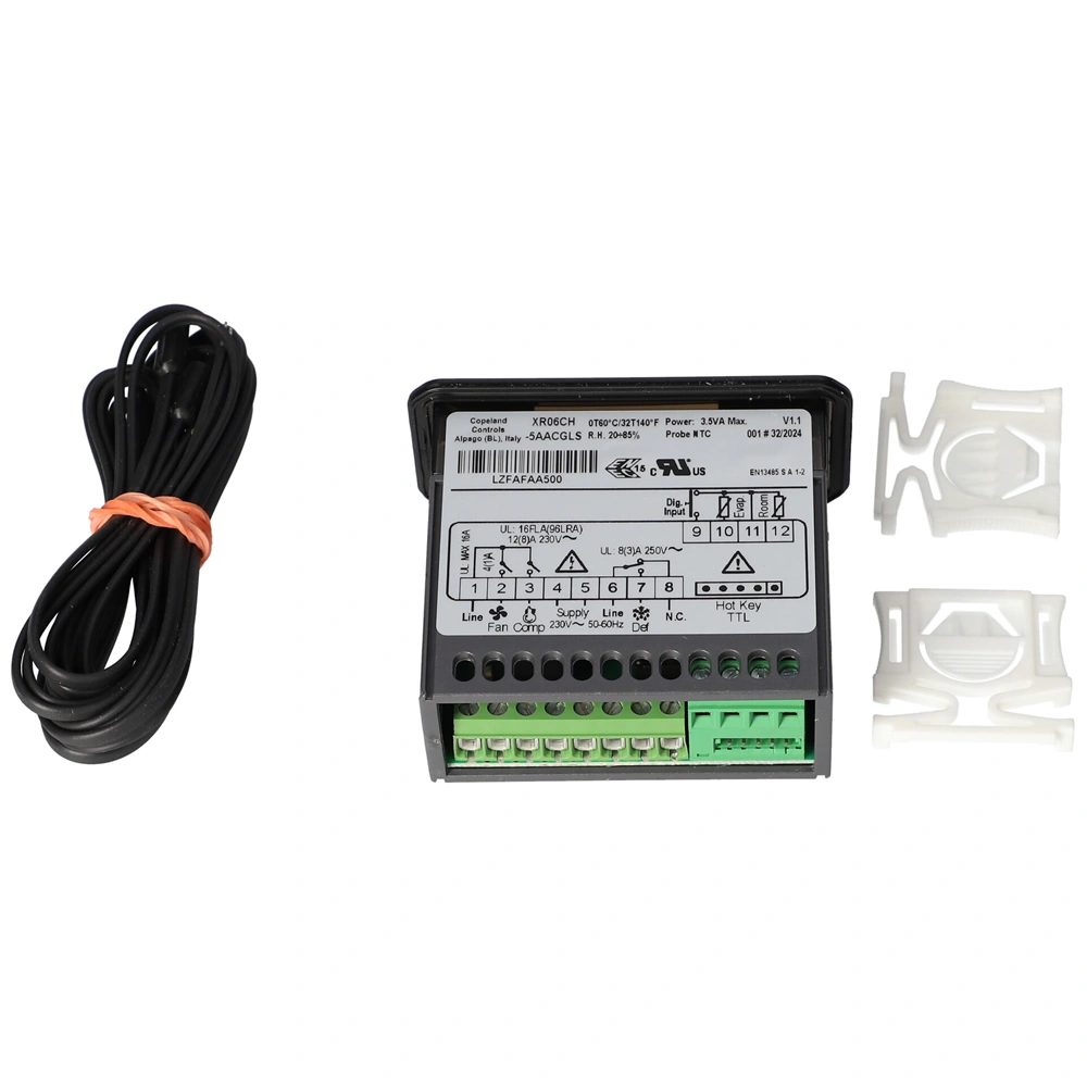 Digitális termosztát (-30 - +70°c) COPELAND (DIXELL) XR06CX-5N0C0 + sensor 2db