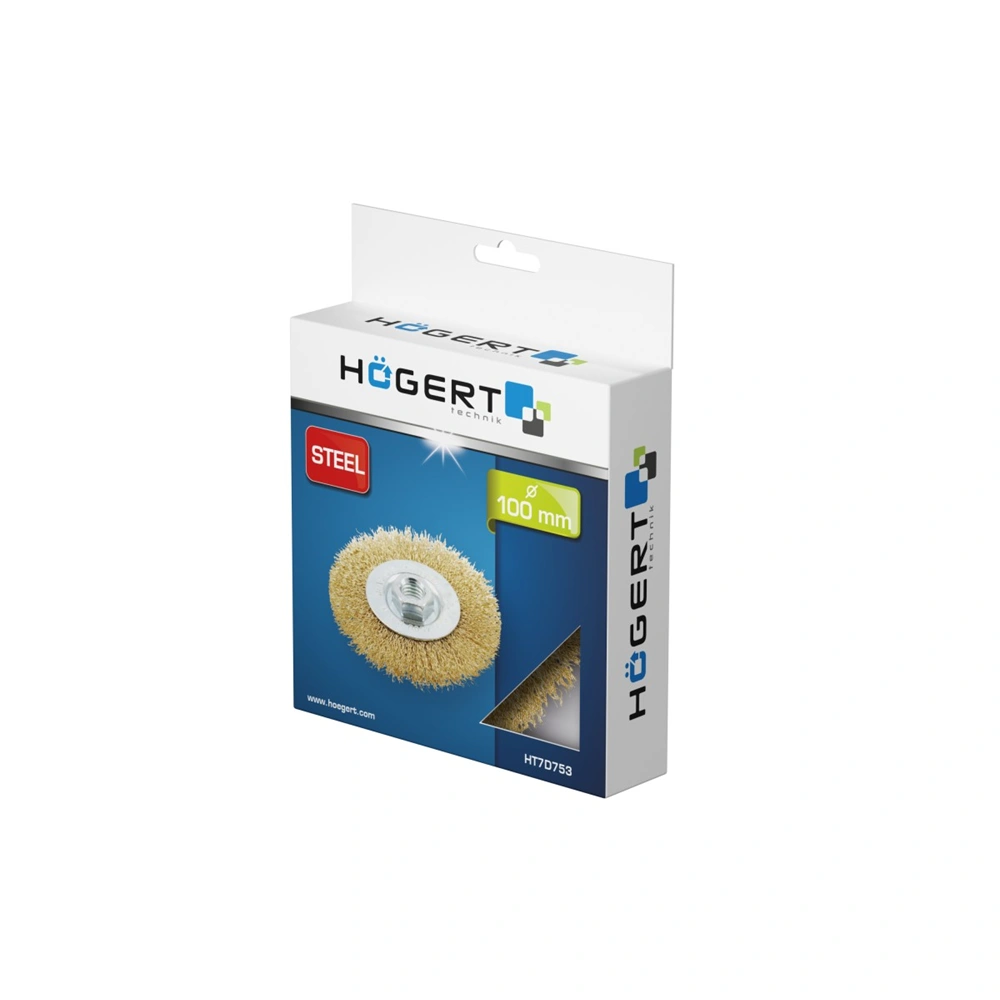 Drótkorong sarokcsiszolóhoz, 100 mm, M14, sárgaréz 0,3 mm, HÖGERT HT7D753 / RENDELÉSRE