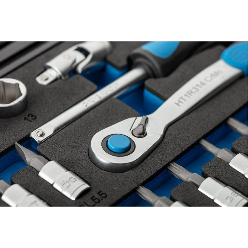 Dugókulcs és bitkészlet 1/4", 34 részes, Élettartam garancia, HÖGERT HT1R464