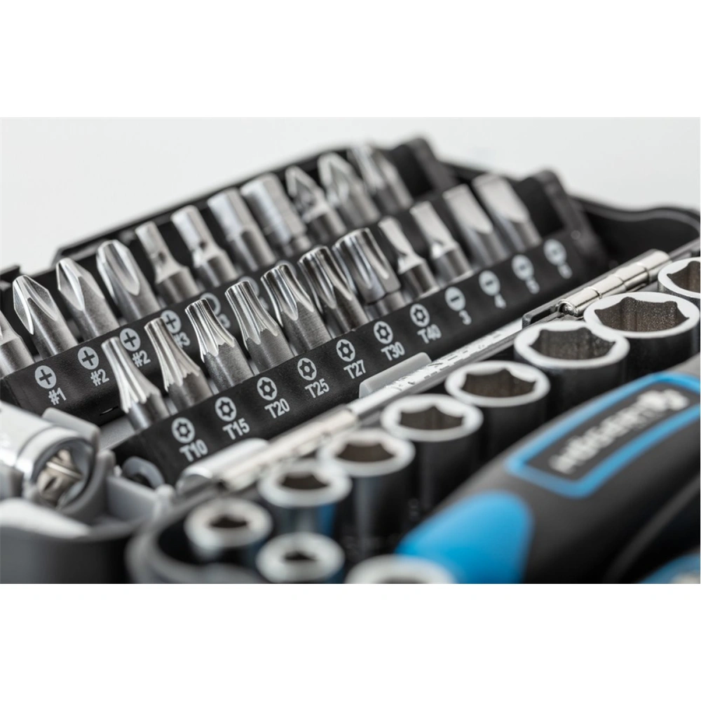 Dugókulcs és bitkészlet 1/4", 5,5-14 mm, 38 részes, Élettartam garancia, HÖGERT HT1R462