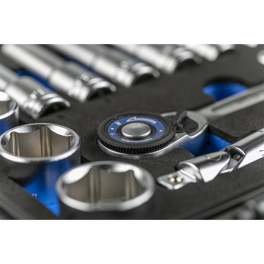 Dugókulcs készlet racsnis hajtószár 3/8", 36 részes, Élettartam garancia, HÖGERT HT1R465