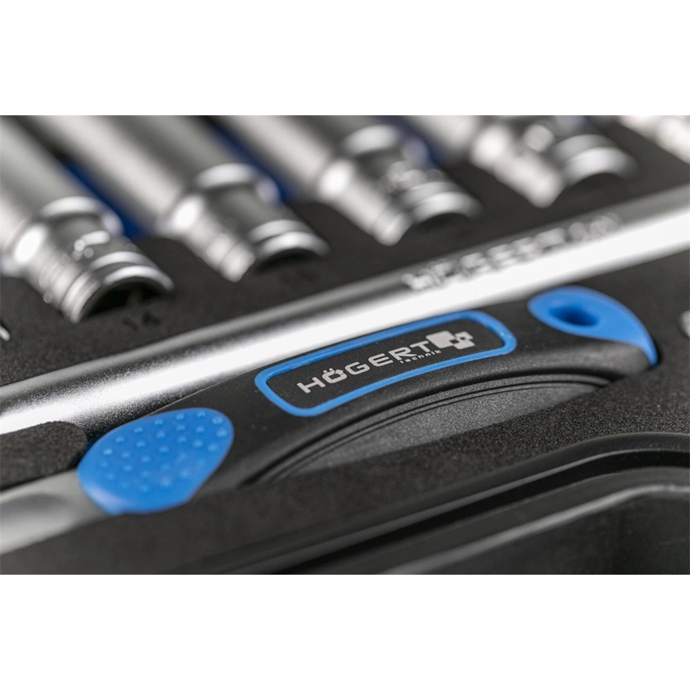 Dugókulcs készlet racsnis hajtószár 3/8", 36 részes, Élettartam garancia, HÖGERT HT1R465