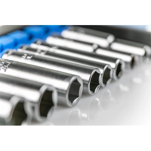 Dugókulcsfej készlet 1/4", 5,5-13 mm, hosszított (50mm), 8 részes, HÖGERT HT1A886 