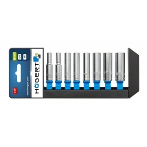 Dugókulcsfej készlet 1/4", 5,5-13 mm, hosszított (50mm), 8 részes, HÖGERT HT1A886 