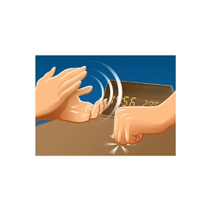 Ébresztőóra digitális, LED, fa, Tapssal kikapcsolható kijelző,   HOME OC 05 / RENDELÉSRE