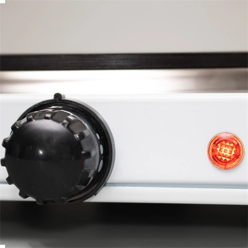 Elektromos főzőlap, dupla, teljesítmény 1000 W + 1500 W, ∅15 cm + ∅18 cm főzőfelület, HOME HG R 02WH / RENDELÉSRE