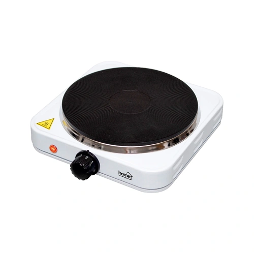 Elektromos főzőlap, hordozható, 1500W , ∅18 cm főzőfelület, zománcozott készülékház  HOME HG R 01WH / RENDELÉSRE