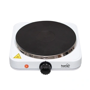 Elektromos főzőlap, hordozható, 1500W , ∅18 cm főzőfelület, zománcozott készülékház  HOME HG R 01WH / RENDELÉSRE
