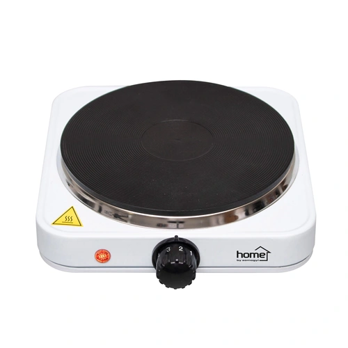 Elektromos főzőlap, hordozható, 1500W , ∅18 cm főzőfelület, zománcozott készülékház  HOME HG R 01WH / RENDELÉSRE