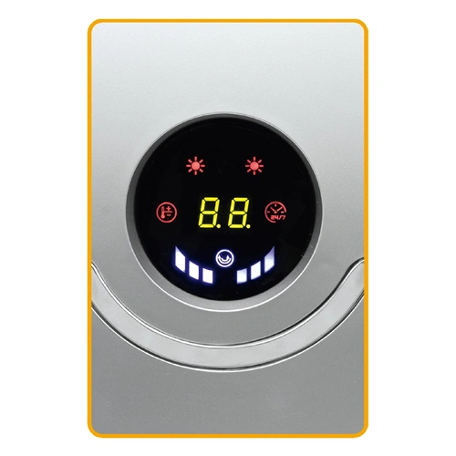 Elektromos fűtőtest, 2000W, fali, ventilátoros, 2 fokozatú, időzítő, LCD kijelző, ezüst, HOME FKF 56202 / RENDELÉSRE