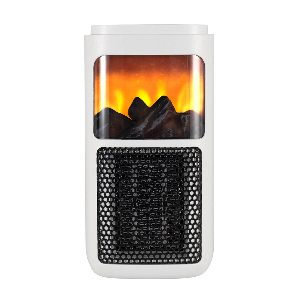 Elektromos fűtőtest, 400W, kerámia, hordozható, ventilátoros, termosztát, lángeffekt, HOME FKH 401 / RENDELÉSRE